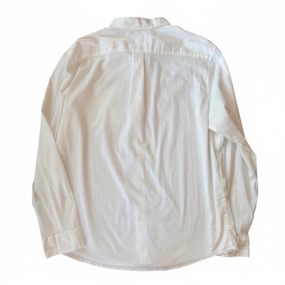 Goodfellow & Co Men's Button-Down Shirt White Pinstripe Long Sleeve Size XL - Picture 2 of 5